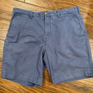 Polo Ralph Lauren Chino Khaki Blue Shorts 36 Stretch Classic Fit‎ 8" Inseam